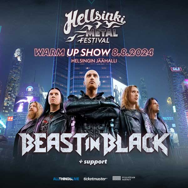 Hellsinki Metal Festivalin juhlinnat alkavat jo torstaina 8.8. Beast In Blackin tahdittamana!