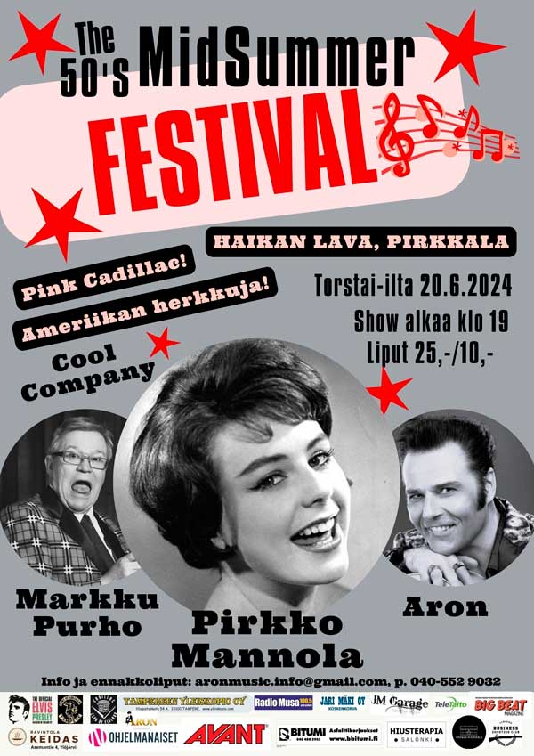 The 50’s MidSummer Festival Haikan lavalla TÄNÄÄN 20.6.2024!