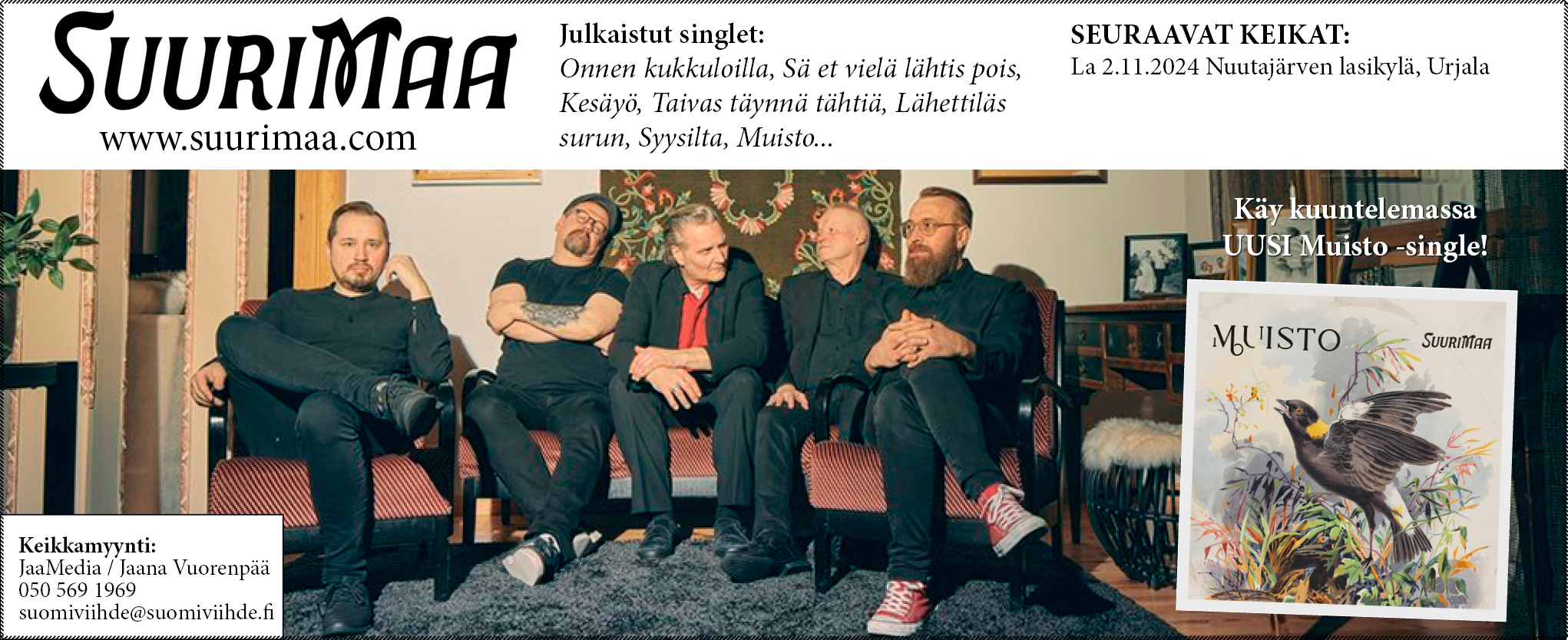 Suurimaalta uusi MUISTO -single!